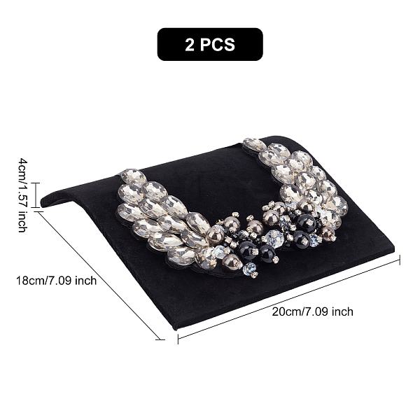 PandaHall Flannelette & Paper Necklace Jewelry Display, Black, 20x18x4cm Paper Black
PandaHall Flannelette & Paper Necklace Jewelry Display, Black, 20x18x4cm Paper Black