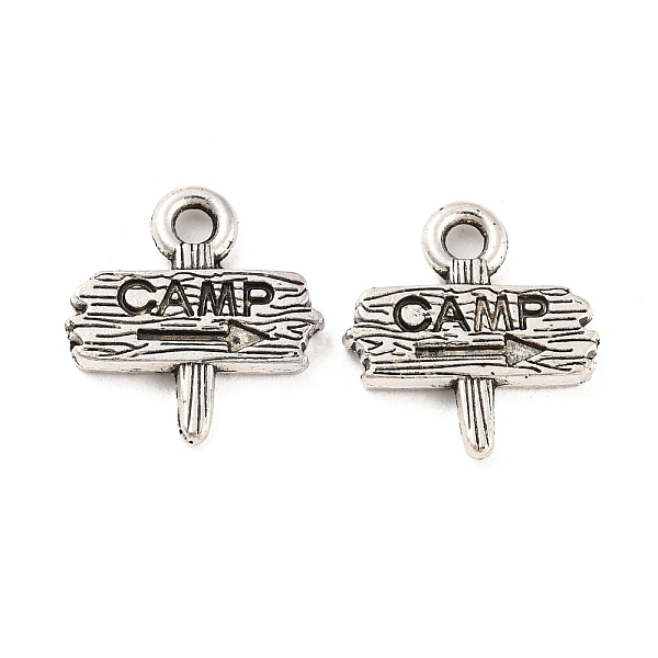 PandaHall Tibetan Style Alloy Charms, Cadmium Free & Lead Free, Word of Camp, Antique Silver, 13x12x2mm, Hole: 1.6mm, about 1562pcs/1000g...
PandaHall Tibetan Style Alloy Charms, Cadmium Free & Lead Free, Word of Camp, Antique Silver, 13x12x2mm, Hole: 1.6mm, about 1562pcs/1000g...