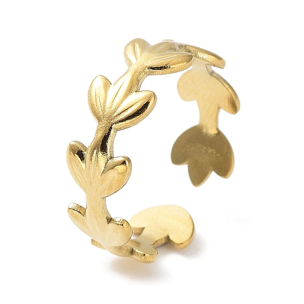 PandaHall 304 Stainless Steel Finger Rings, Polished, Leaf Cuff Rings for Women, Real 18K Gold Plated, 6mm, Inner Diameter: 17.8mm 304...
PandaHall 304 Stainless Steel Finger Rings, Polished, Leaf Cuff Rings for Women, Real 18K Gold Plated, 6mm, Inner Diameter: 17.8mm 304...