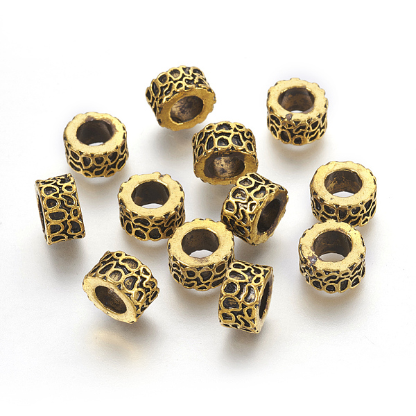 PandaHall Tibetan Style Column Alloy Beads, Large Hole Beads, Cadmium Free & Lead Free, Antique Golden, 11.5x6.5mm, Hole: 7mm, about...
PandaHall Tibetan Style Column Alloy Beads, Large Hole Beads, Cadmium Free & Lead Free, Antique Golden, 11.5x6.5mm, Hole: 7mm, about...