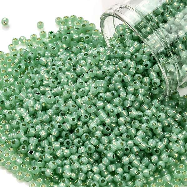 PandaHall TOHO Round Seed Beads, Japanese Seed Beads, (2103) Silver Lined Lime, 11/0, 2.2mm, Hole: 0.8mm, about 1103pcs/10g Glass Green
PandaHall TOHO Round Seed Beads, Japanese Seed Beads, (2103) Silver Lined Lime, 11/0, 2.2mm, Hole: 0.8mm, about 1103pcs/10g Glass Green