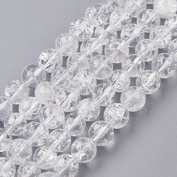 PandaHall Natural Crackle Crystal Bead Strands, Round, 8mm, Hole: 1mm, about 51pcs/strand, 15.1 inch(385mm) Crackle Quartz Round
PandaHall Natural Crackle Crystal Bead Strands, Round, 8mm, Hole: 1mm, about 51pcs/strand, 15.1 inch(385mm) Crackle Quartz Round