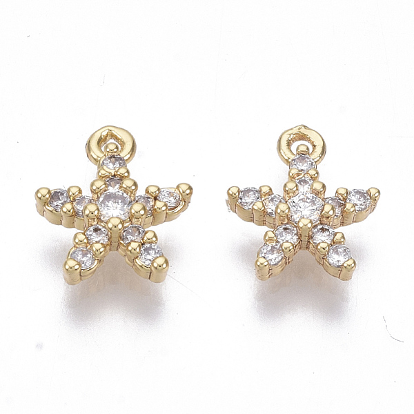 PandaHall Brass Micro Cubic Zirconia Charms, Nickel Free, Real 18K Gold Plated, Star, Clear, 10x8x3mm, Hole: 1mm Brass+Cubic Zirconia Star...
PandaHall Brass Micro Cubic Zirconia Charms, Nickel Free, Real 18K Gold Plated, Star, Clear, 10x8x3mm, Hole: 1mm Brass+Cubic Zirconia Star...