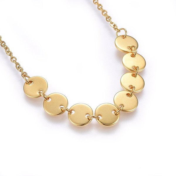 PandaHall 304 Stainless Steel Pendant Necklaces, with Lobster Clasps, Flat Round Links, Golden, 17.71 inch(45cm), 2mm 304 Stainless Steel
PandaHall 304 Stainless Steel Pendant Necklaces, with Lobster Clasps, Flat Round Links, Golden, 17.71 inch(45cm), 2mm 304 Stainless Steel