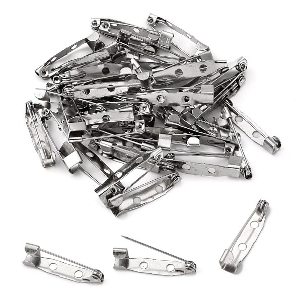 PandaHall Iron Brooch Pin Back Safety Catch Bar Pins with 2-Hole, Platinum, 25x6x6mm, Hole: 2mm, Pin: 0.8mm Iron
PandaHall Iron Brooch Pin Back Safety Catch Bar Pins with 2-Hole, Platinum, 25x6x6mm, Hole: 2mm, Pin: 0.8mm Iron