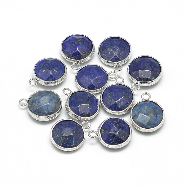 PandaHall Synthetic Lapis Lazuli Pendants, with Brass Findings, Faceted, Dyed, Flat Round, Platinum, Blue, 19~21x15~16x6~7mm, Hole: 2mm...
PandaHall Synthetic Lapis Lazuli Pendants, with Brass Findings, Faceted, Dyed, Flat Round, Platinum, Blue, 19~21x15~16x6~7mm, Hole: 2mm...