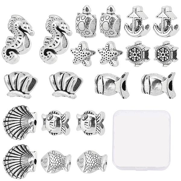 PandaHall SUNNYCLUE 40 Pcs 10 Styles Tibetan Style Alloy European Beads, Large Hole Beads, Antique Silver, 4pcs/style Alloy Mixed Shapes
PandaHall SUNNYCLUE 40 Pcs 10 Styles Tibetan Style Alloy European Beads, Large Hole Beads, Antique Silver, 4pcs/style Alloy Mixed Shapes