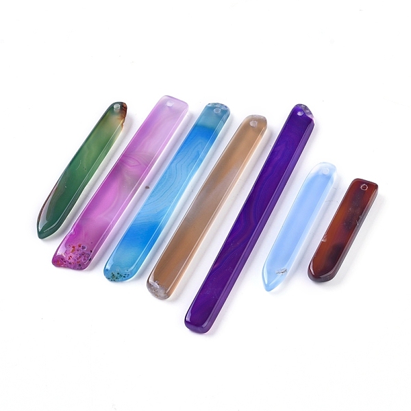 PandaHall Natural Agate Pendants, Dyed & Heated, Strip, Mixed Color, 41.5~93.5x8.5~11.5x4.5~5.5mm, Hole: 1.5mm Natural Agate Others..., Multicolor
PandaHall Natural Agate Pendants, Dyed & Heated, Strip, Mixed Color, 41.5~93.5x8.5~11.5x4.5~5.5mm, Hole: 1.5mm Natural Agate Others..., Multicolor