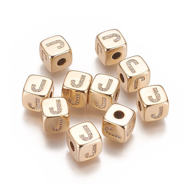 PandaHall Brass Micro Pave Cubic Zirconia Beads, Horizontal Hole, Real 18K Gold Plated, Long-Lasting Plated, Cube with Letter, Clear...
PandaHall Brass Micro Pave Cubic Zirconia Beads, Horizontal Hole, Real 18K Gold Plated, Long-Lasting Plated, Cube with Letter, Clear...