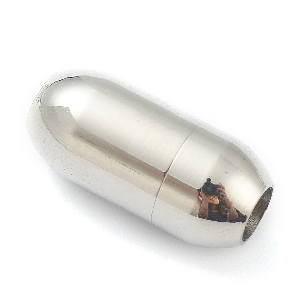 PandaHall 304 Stainless Steel Magnetic Clasps with Glue-in Ends, Column, Stainless Steel Color, 16x7mm, Hole: 3mm 304 Stainless Steel Column
PandaHall 304 Stainless Steel Magnetic Clasps with Glue-in Ends, Column, Stainless Steel Color, 16x7mm, Hole: 3mm 304 Stainless Steel Column