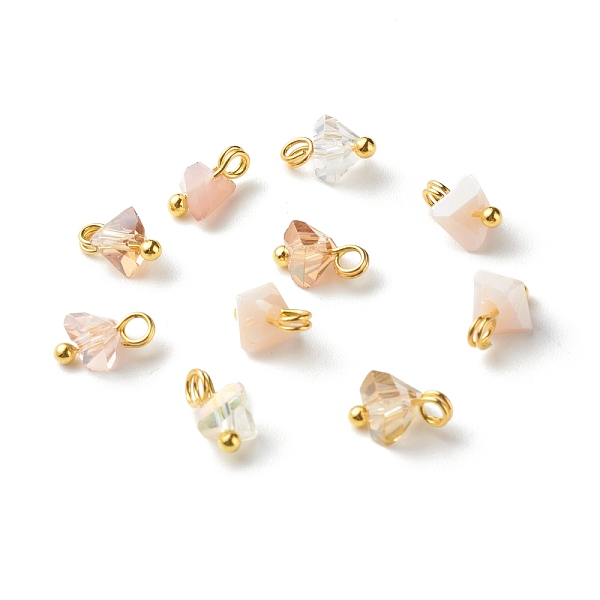 PandaHall Electroplate Glass Charms, with Brass Ball Head Pins, Triangle, Antique White, 8x6x4.5mm, Hole: 1.8mm Glass Triangle
PandaHall Electroplate Glass Charms, with Brass Ball Head Pins, Triangle, Antique White, 8x6x4.5mm, Hole: 1.8mm Glass Triangle