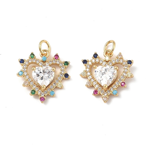 PandaHall Brass Micro Pave Colorful Cubic Zirconia Pendants, with Jump Ring and Glass, Heart Charm, Real 18K Gold Plated, 18x17x4.5mm, Hole...
PandaHall Brass Micro Pave Colorful Cubic Zirconia Pendants, with Jump Ring and Glass, Heart Charm, Real 18K Gold Plated, 18x17x4.5mm, Hole...