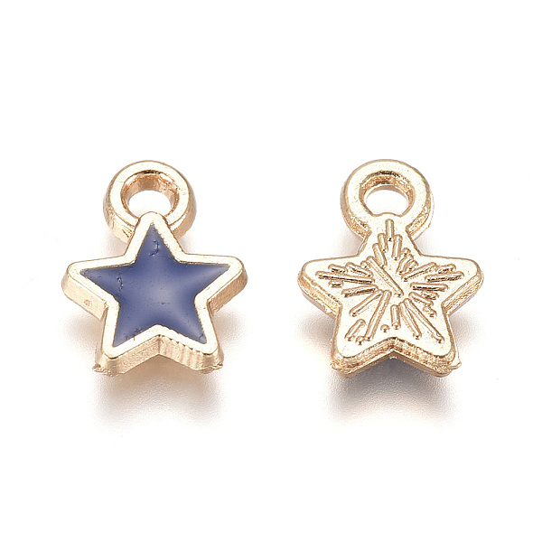 PandaHall Alloy Enamel Charms, Star, Light Gold, Steel Blue, 9x6.8x1.4mm, Hole: 1mm Alloy+Enamel Star Blue
PandaHall Alloy Enamel Charms, Star, Light Gold, Steel Blue, 9x6.8x1.4mm, Hole: 1mm Alloy+Enamel Star Blue
