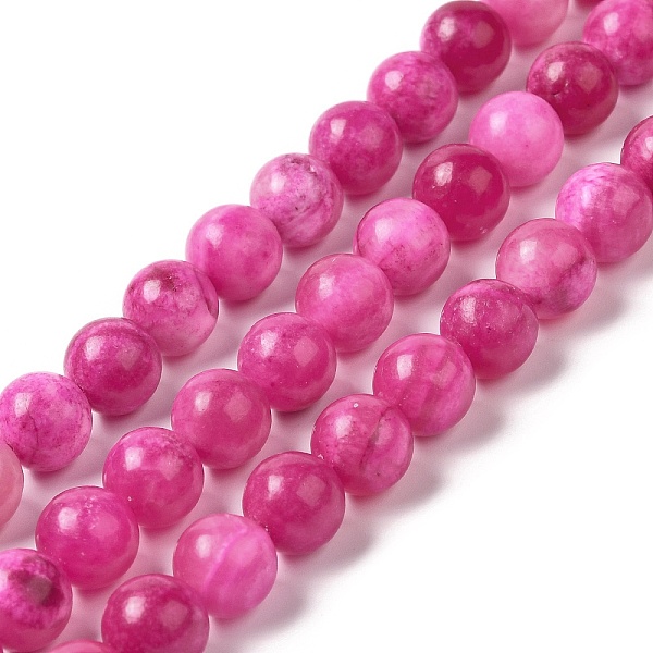 PandaHall Natural Dyed Jade Beads Strands, Round, Fuchsia, 10~10.5mm in diameter, Hole: 1mm, about 37pcs/strand, 14.76''~14.80''..., Pink
PandaHall Natural Dyed Jade Beads Strands, Round, Fuchsia, 10~10.5mm in diameter, Hole: 1mm, about 37pcs/strand, 14.76''~14.80''..., Pink