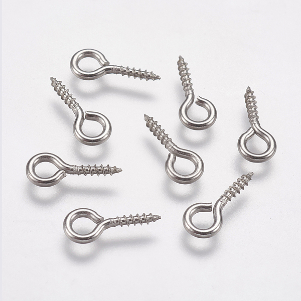 PandaHall 304 Stainless Steel Screw Eye Pin Peg Bails, For Half Drilled Beads, Stainless Steel Color, 12x5x1mm, Hole: 2.5mm 304 Stainless...
PandaHall 304 Stainless Steel Screw Eye Pin Peg Bails, For Half Drilled Beads, Stainless Steel Color, 12x5x1mm, Hole: 2.5mm 304 Stainless...