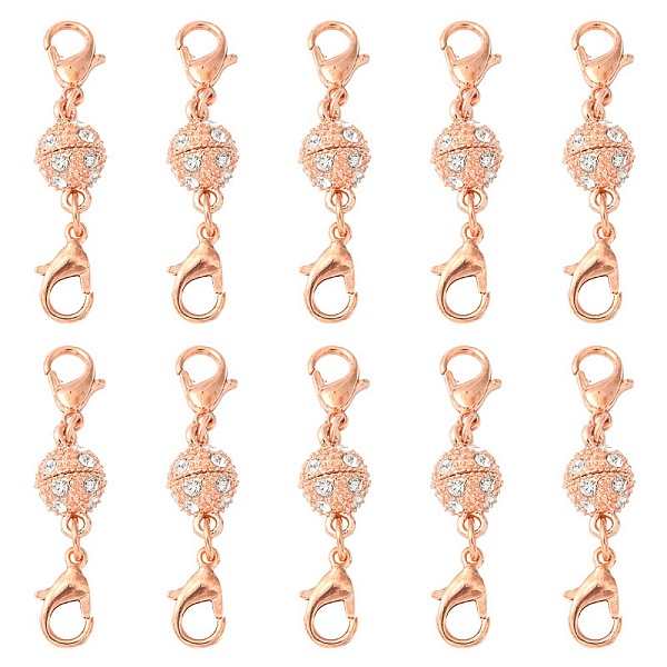 PandaHall Alloy Crystal Rhinestone Magnetic Clasps, with Double Lobster Claw Clasps, Rose Gold, 41mm, Lobster Clasp: 12x7x3mm, Magnetic..., Clear
PandaHall Alloy Crystal Rhinestone Magnetic Clasps, with Double Lobster Claw Clasps, Rose Gold, 41mm, Lobster Clasp: 12x7x3mm, Magnetic..., Clear