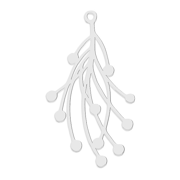 PandaHall 201 Stainless Steel Pendants, Laser Cut, Grass, Stainless Steel Color, 36x20x1mm, Hole: 1.6mm 201 Stainless Steel Others
PandaHall 201 Stainless Steel Pendants, Laser Cut, Grass, Stainless Steel Color, 36x20x1mm, Hole: 1.6mm 201 Stainless Steel Others