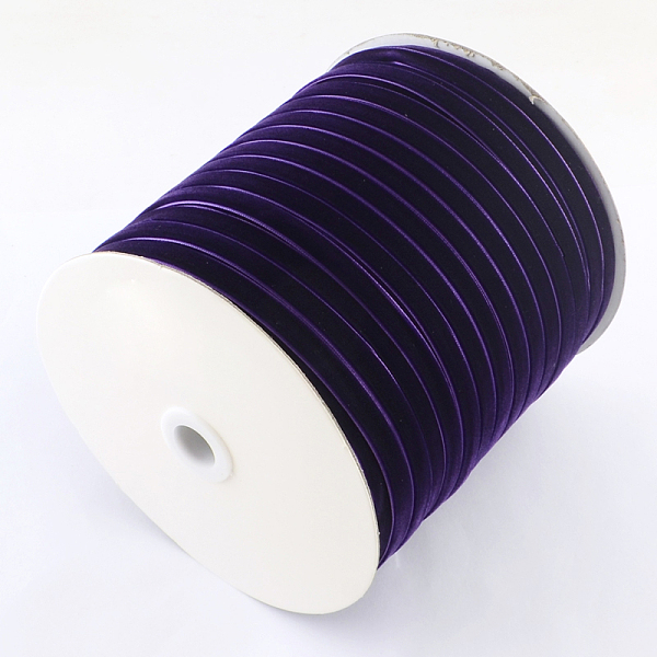 PandaHall 3/8 inch Single Face Velvet Ribbon, Indigo, 3/8 inch(9.5mm), about 200yards/roll(182.88m/roll) Velvet None Purple
PandaHall 3/8 inch Single Face Velvet Ribbon, Indigo, 3/8 inch(9.5mm), about 200yards/roll(182.88m/roll) Velvet None Purple