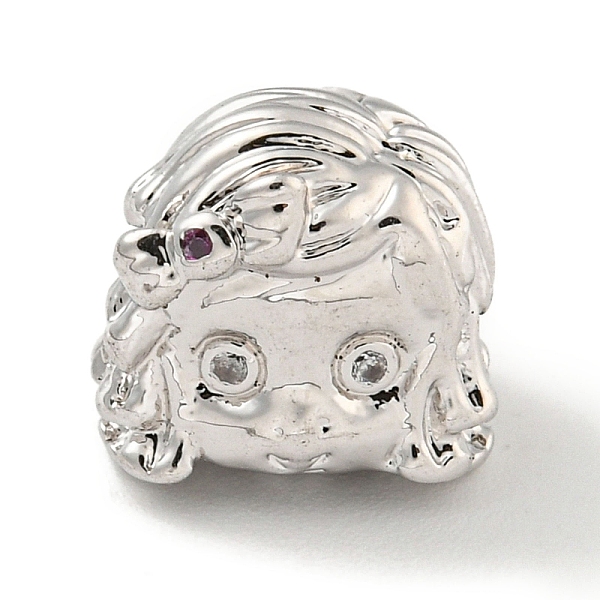 PandaHall Brass Micro Pave Clear Cubic Zirconia Beads, Girl Head, Platinum, 10.5x11x9mm, Hole: 1.8mm Brass+Cubic Zirconia Body Clear
PandaHall Brass Micro Pave Clear Cubic Zirconia Beads, Girl Head, Platinum, 10.5x11x9mm, Hole: 1.8mm Brass+Cubic Zirconia Body Clear