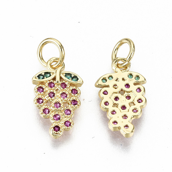PandaHall Autumn Theme Brass Micro Pave OldRose Cubic Zirconia Charms, with Jump Rings, Nickel Free, Grape, Real 16K Gold Plated, 13.5x8x2mm...
PandaHall Autumn Theme Brass Micro Pave OldRose Cubic Zirconia Charms, with Jump Rings, Nickel Free, Grape, Real 16K Gold Plated, 13.5x8x2mm...