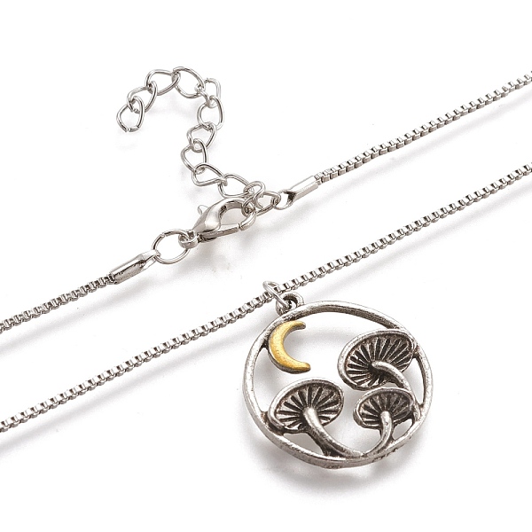 PandaHall Alloy Pendant Necklaces, with Lobster Claw Clasps, Ring with Mushroom, Lead Free & Cadmium Free, Antique Silver & Platinum, 18.31...
PandaHall Alloy Pendant Necklaces, with Lobster Claw Clasps, Ring with Mushroom, Lead Free & Cadmium Free, Antique Silver & Platinum, 18.31...