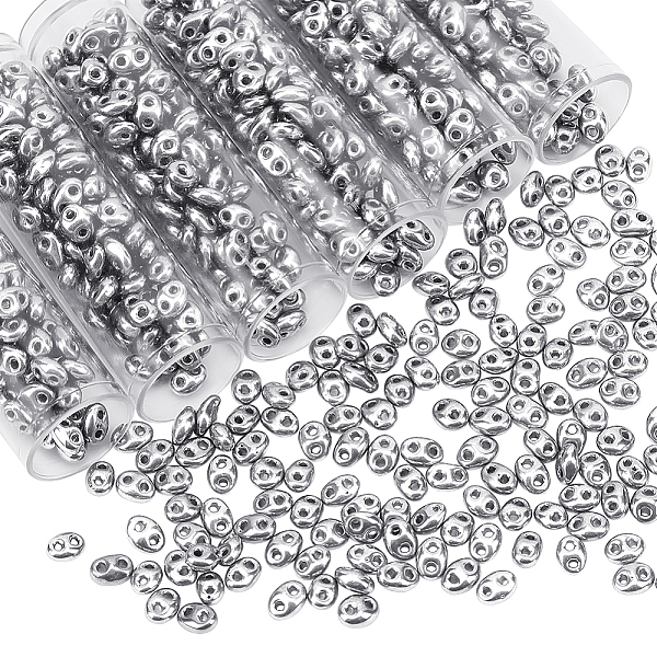PandaHall About 720 Pcs Czech Two-Hole Seed Beads, 5x3.5mm Metallic Czech Glass Seed Beads Opaque Silver Oval 2-Hole Seed Beads Czech Beads...
PandaHall About 720 Pcs Czech Two-Hole Seed Beads, 5x3.5mm Metallic Czech Glass Seed Beads Opaque Silver Oval 2-Hole Seed Beads Czech Beads...