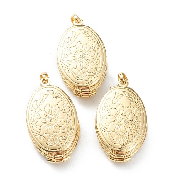 PandaHall Brass Locket Pendants, Oval, Real 18K Gold Plated, 35x20x9.5mm, Hole: 5.54mm Brass Oval
PandaHall Brass Locket Pendants, Oval, Real 18K Gold Plated, 35x20x9.5mm, Hole: 5.54mm Brass Oval