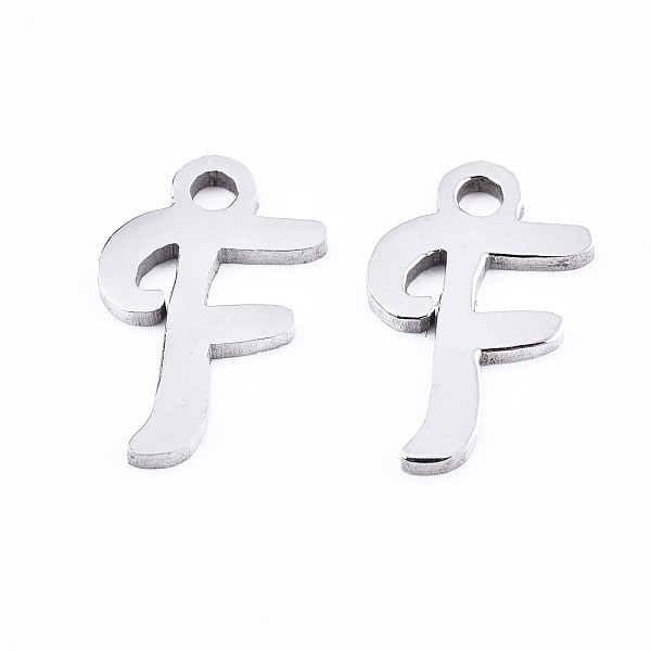 PandaHall 201 Stainless Steel Charms, Laser Cut, Alphabet, Stainless Steel Color, Letter.F, 12x8x1mm, Hole: 1.4mm Stainless Steel Letter F
PandaHall 201 Stainless Steel Charms, Laser Cut, Alphabet, Stainless Steel Color, Letter.F, 12x8x1mm, Hole: 1.4mm Stainless Steel Letter F