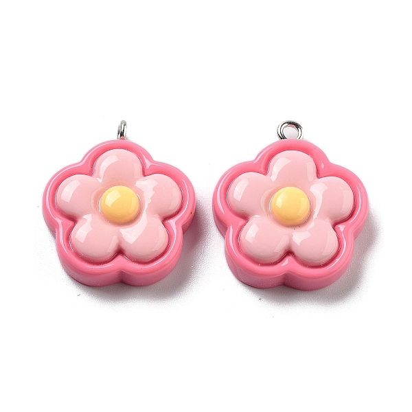 PandaHall Opaque Resin Pendants, Cartoon Charms, Flower, 25x22x7.5mm, Hole: 2mm Resin Flower Pink
PandaHall Opaque Resin Pendants, Cartoon Charms, Flower, 25x22x7.5mm, Hole: 2mm Resin Flower Pink