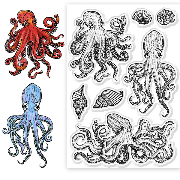 PandaHall CHGCRAFT Octopus Clear Stamps Silicone Stamps Sea Animal Background Transparent Stamps for Card Making DIY Scrapbooking Photo...
PandaHall CHGCRAFT Octopus Clear Stamps Silicone Stamps Sea Animal Background Transparent Stamps for Card Making DIY Scrapbooking Photo...