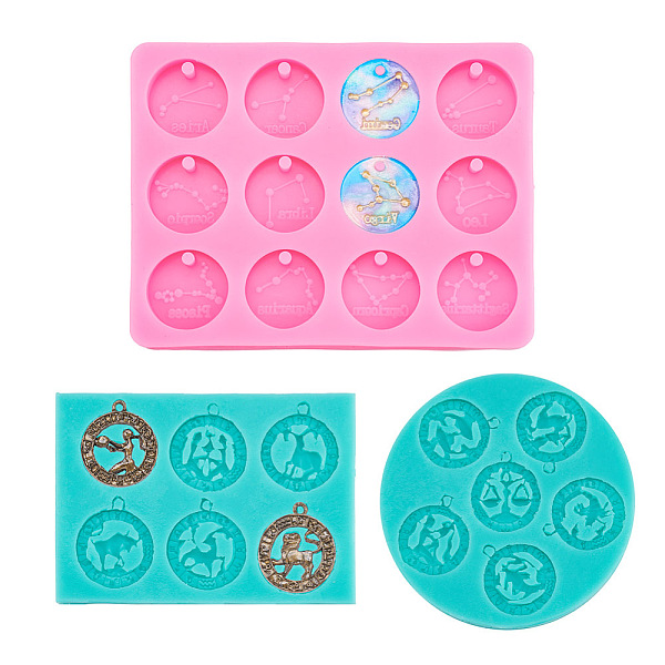 PandaHall Boutigem 3Pcs 3 Style Constellation Pendants Silicone Molds, Resin Casting Molds, UV Resin & Epoxy Resin Jewelry Making, Mixed..., Multicolor
PandaHall Boutigem 3Pcs 3 Style Constellation Pendants Silicone Molds, Resin Casting Molds, UV Resin & Epoxy Resin Jewelry Making, Mixed..., Multicolor