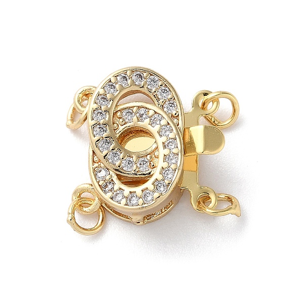 PandaHall Rack Plating Brass Micro Pave Clear Cubic Zirconia Box Clasps, 3-Strand, 6-Hole, Long-Lasting Plated, Double Number 0, Real 18K...
PandaHall Rack Plating Brass Micro Pave Clear Cubic Zirconia Box Clasps, 3-Strand, 6-Hole, Long-Lasting Plated, Double Number 0, Real 18K...