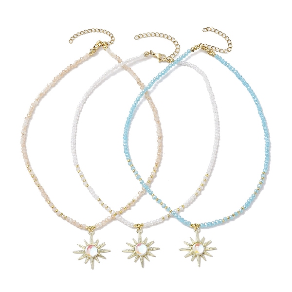 PandaHall Glass Bead Necklaces, with Alloy Resin Sun Pendant Necklaces, Mixed Color, 14.13 inch(35.9cm) Glass Sun Multicolor
PandaHall Glass Bead Necklaces, with Alloy Resin Sun Pendant Necklaces, Mixed Color, 14.13 inch(35.9cm) Glass Sun Multicolor