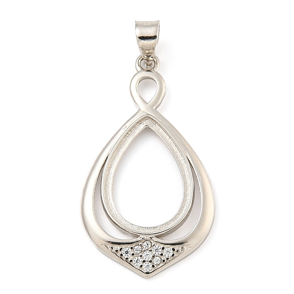 PandaHall 925 Sterling Silver Micro Pave Clear Cubic Zirconia Open Back Bezel Pendant Cabochon Settings, Teardrop, Real Platinum Plated...
PandaHall 925 Sterling Silver Micro Pave Clear Cubic Zirconia Open Back Bezel Pendant Cabochon Settings, Teardrop, Real Platinum Plated...
