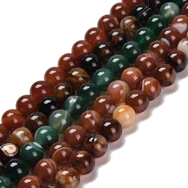 PandaHall Natural Striped Agate/Banded Agate Beads Strands, Round, Dyed & Heated, Mixed Color, 10~10.5mm, Hole: 1.2mm, about 38pcs/strand..., Multicolor
PandaHall Natural Striped Agate/Banded Agate Beads Strands, Round, Dyed & Heated, Mixed Color, 10~10.5mm, Hole: 1.2mm, about 38pcs/strand..., Multicolor