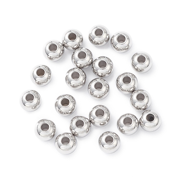 PandaHall 304 Stainless Steel Spacer Beads, Round, Stainless Steel Color, 6x5mm, Hole: 2mm 304 Stainless Steel Round
PandaHall 304 Stainless Steel Spacer Beads, Round, Stainless Steel Color, 6x5mm, Hole: 2mm 304 Stainless Steel Round