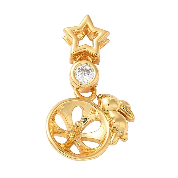 PandaHall Brass Micro Pave Cubic Zirconia Peg Bails, Star & Rabbit, Real 14K Gold Plated, 21mm, Hole: 4x2mm, Pin: 1.2mm Brass+Cubic Zirconia..., Clear
PandaHall Brass Micro Pave Cubic Zirconia Peg Bails, Star & Rabbit, Real 14K Gold Plated, 21mm, Hole: 4x2mm, Pin: 1.2mm Brass+Cubic Zirconia..., Clear