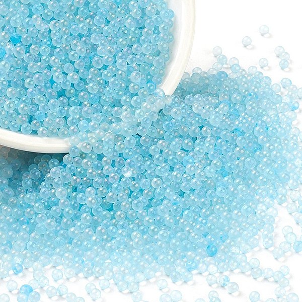 PandaHall Luminous Transparent Glass Seed Round Beads, No Hole/Undrilled, Grade A, Deep Sky Blue, 2~2.5mm, about 10000pcs/bag Glass
PandaHall Luminous Transparent Glass Seed Round Beads, No Hole/Undrilled, Grade A, Deep Sky Blue, 2~2.5mm, about 10000pcs/bag Glass