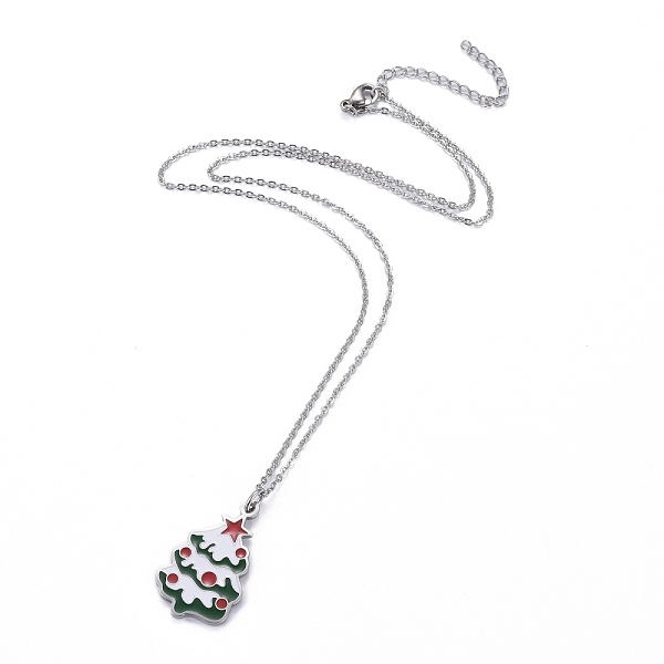 PandaHall 304 Stainless Steel Pendant Necklaces, for Christmas, with Enamel and Lobster Claw Clasps, Christmas Tree, Colorful, Stainless...
PandaHall 304 Stainless Steel Pendant Necklaces, for Christmas, with Enamel and Lobster Claw Clasps, Christmas Tree, Colorful, Stainless...