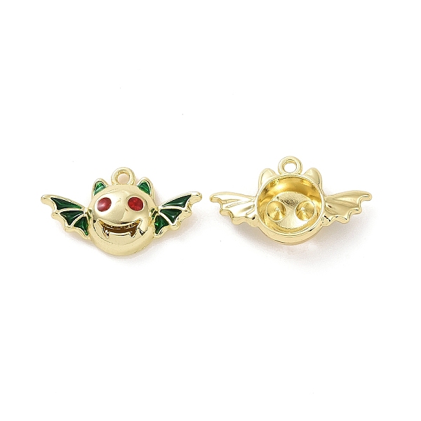 PandaHall Rack Plating Alloy Enamel Pendants, Cadmium Free & Lead Free & Nickle Free, Bat Charm, Light Gold, 14x24.5x6mm, Hole: 1.5mm..., Green
PandaHall Rack Plating Alloy Enamel Pendants, Cadmium Free & Lead Free & Nickle Free, Bat Charm, Light Gold, 14x24.5x6mm, Hole: 1.5mm..., Green