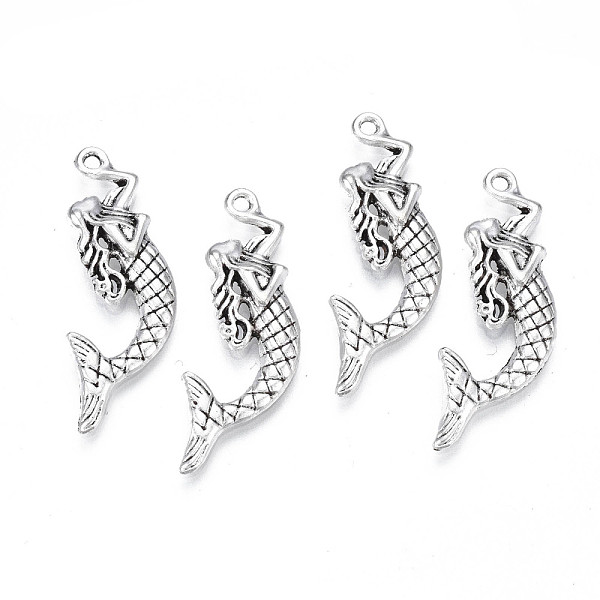 PandaHall Tibetan Style Alloy Pendants, Lead Free & Cadmium Free, Mermaid, Antique Silver, 33x7x3mm, Hole: 1.5mm, about 357pcs/500g Alloy...
PandaHall Tibetan Style Alloy Pendants, Lead Free & Cadmium Free, Mermaid, Antique Silver, 33x7x3mm, Hole: 1.5mm, about 357pcs/500g Alloy...