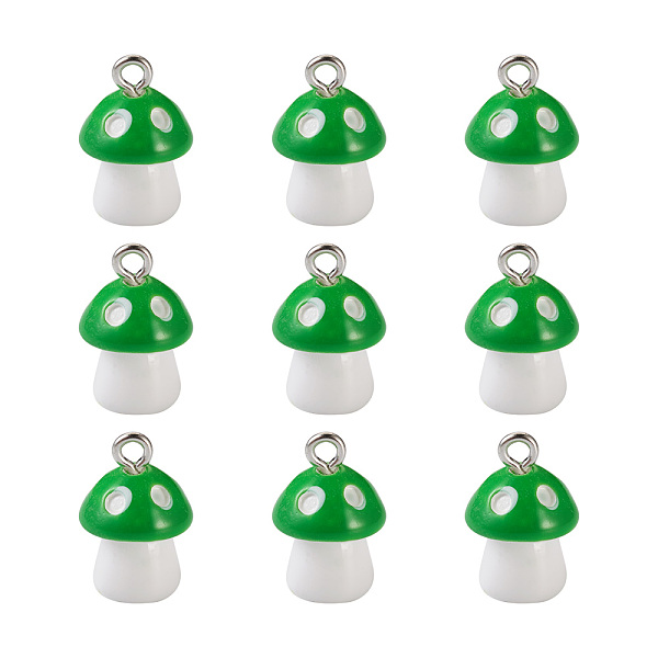 PandaHall Plastic Pendants, with Platinum Plated Iron Loop, Mushroom with Polka Dots, Green, 17.5x11.5x12mm, Hole: 1.5mm Plastic Mushroom...
PandaHall Plastic Pendants, with Platinum Plated Iron Loop, Mushroom with Polka Dots, Green, 17.5x11.5x12mm, Hole: 1.5mm Plastic Mushroom...