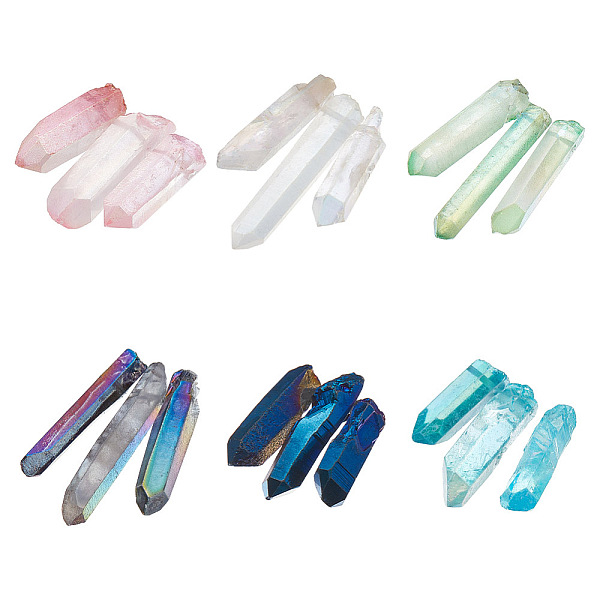PandaHall Olycraft 6 Sets 6 Colors Electroplated Natural Quartz Crystal Beads Strands, Nuggets, Mixed Color, 21~43x5~13mm, Hole: 1mm..., Multicolor
PandaHall Olycraft 6 Sets 6 Colors Electroplated Natural Quartz Crystal Beads Strands, Nuggets, Mixed Color, 21~43x5~13mm, Hole: 1mm..., Multicolor