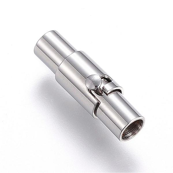 PandaHall 304 Stainless Steel Locking Tube Magnetic Clasps, Column, Stainless Steel Color, 16x5mm, Hole: 3mm 304 Stainless Steel Column
PandaHall 304 Stainless Steel Locking Tube Magnetic Clasps, Column, Stainless Steel Color, 16x5mm, Hole: 3mm 304 Stainless Steel Column