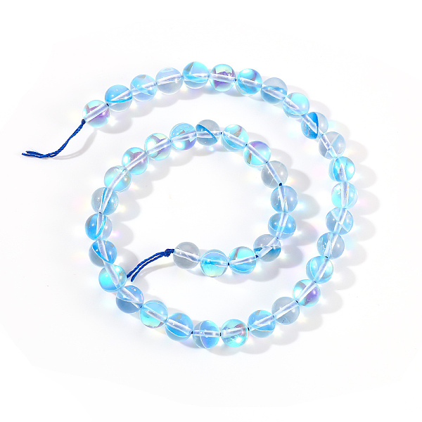 PandaHall Synthetic Moonstone Beads Strands, Holographic Beads, Dyed, Round, Light Sky Blue, 6mm, Hole: 0.5mm, 65pcs/strand, 15.7 inch...
PandaHall Synthetic Moonstone Beads Strands, Holographic Beads, Dyed, Round, Light Sky Blue, 6mm, Hole: 0.5mm, 65pcs/strand, 15.7 inch...