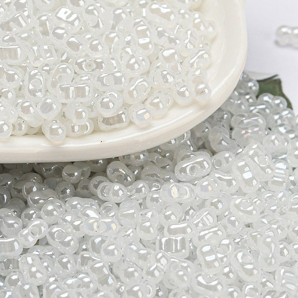 PandaHall Ceylon Glass Seed Beads, Peanut, White, 4~4.5x2~2.5x2~2.5mm, Hole: 0.8~0.9mm, about 10000pcs/pound Glass Peanut White
PandaHall Ceylon Glass Seed Beads, Peanut, White, 4~4.5x2~2.5x2~2.5mm, Hole: 0.8~0.9mm, about 10000pcs/pound Glass Peanut White