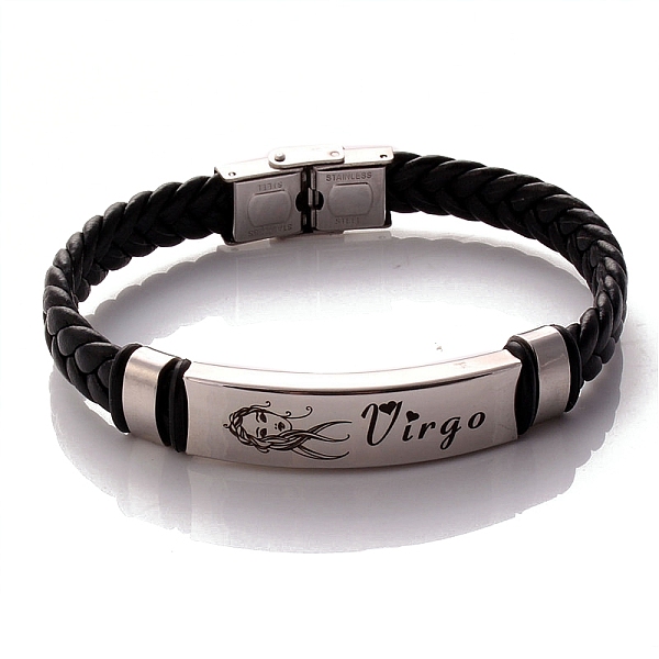 PandaHall Braided Leather Cord Bracelets, Constellation Bracelet for Men, Virgo, 8-1/4 inch(21cm) Leather Virgo
PandaHall Braided Leather Cord Bracelets, Constellation Bracelet for Men, Virgo, 8-1/4 inch(21cm) Leather Virgo
