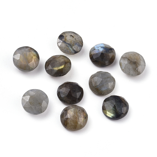 PandaHall Natural Labradorite Cabochons, Faceted, Flat Round, 10x4.5mm Labradorite Flat Round
PandaHall Natural Labradorite Cabochons, Faceted, Flat Round, 10x4.5mm Labradorite Flat Round