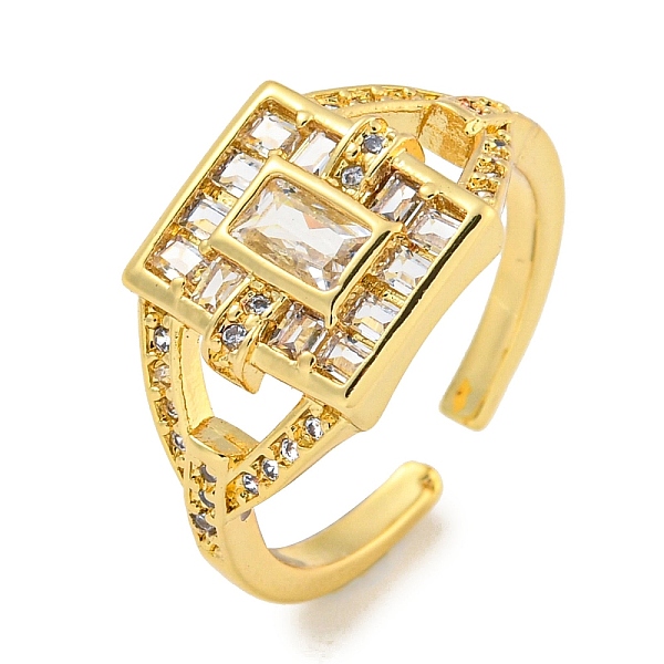 PandaHall Rack Plating Brass Micro Pave Cubic Zirconia Rectangle Open Cuff Ring for Women, Long-Lasting Plated, Cadmium Free & Lead Free...
PandaHall Rack Plating Brass Micro Pave Cubic Zirconia Rectangle Open Cuff Ring for Women, Long-Lasting Plated, Cadmium Free & Lead Free...