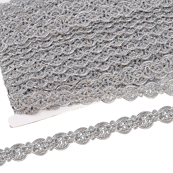 PandaHall Filigree Corrugated Lace Ribbon, Wave Shape, for Clothing Accessories, Silver, 3/4 inch(18mm), about 19.69 Yards(18m)/Card...
PandaHall Filigree Corrugated Lace Ribbon, Wave Shape, for Clothing Accessories, Silver, 3/4 inch(18mm), about 19.69 Yards(18m)/Card...